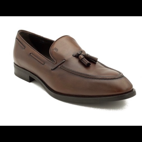 Tod’s Calfskin Chestnut Brown Loafers main image 4